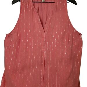 Crown &‎ Ivy Hot Pink Sleeveless Blouse